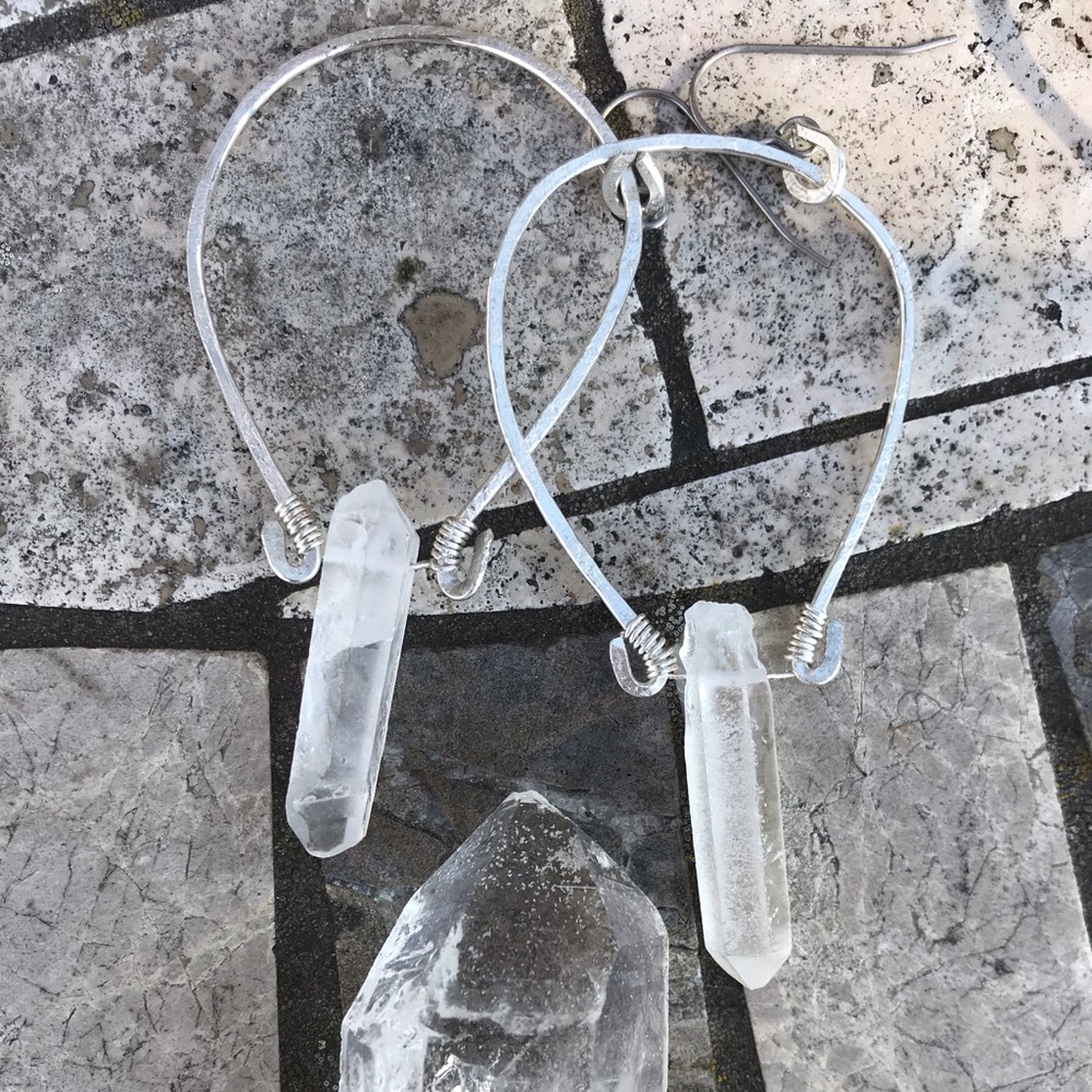 Quartz Crystal Earrings